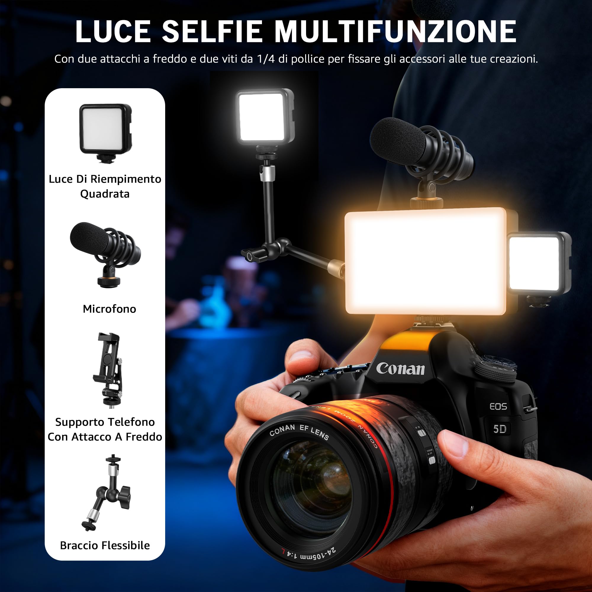 NiceVeedi Luce Video RGB — immagine 5 di 16