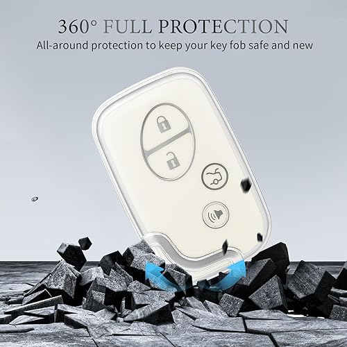Miniatura 5 de OFFCURVE Lexus - Funda para llavero ES350 GS300 GS430 GS450h GS460 IS250 IS350 LS460 LX570 RX350 - Protector de llave inteligente sin llave, color