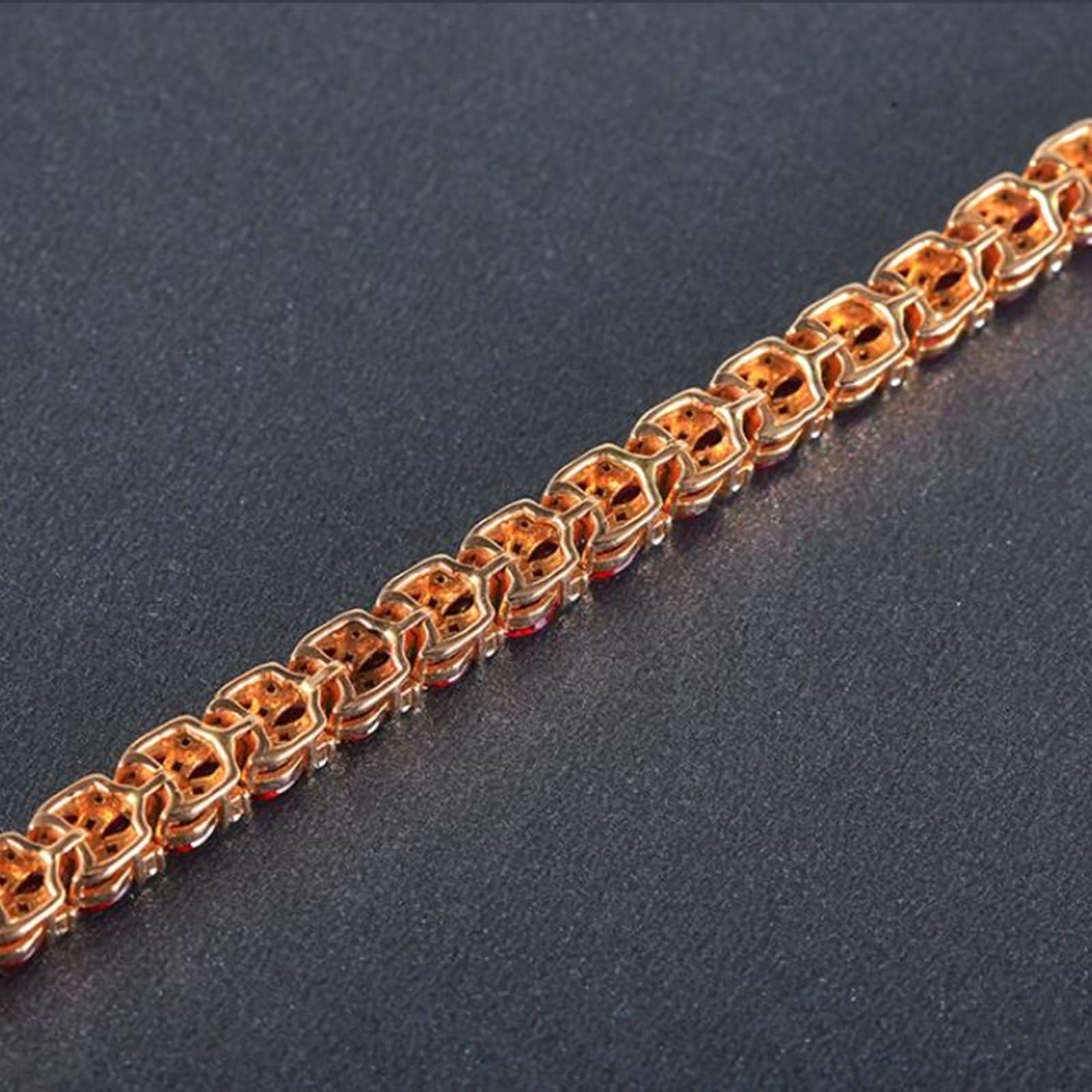 Bransoletki z różowego złota 750/585/375, rubinowa bransoletka 5,85ct 16-20 cm diamentowa, bransoletki dla kobiet ślub