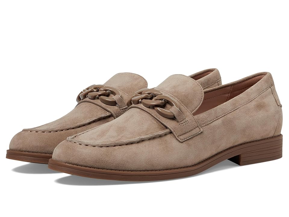 Cole Haan Stassi Chain Loafer (Irish Coffee Suede) Women's Shoes INTERNATIONAL SHIPPING