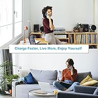 Vista 7 de Cargador para iPhone 15 Pro Max de carga rápida, paquete de 2 bloques de carga rápida PD 20 W tipo C con 2 cables USB C a USB C de 6 pies