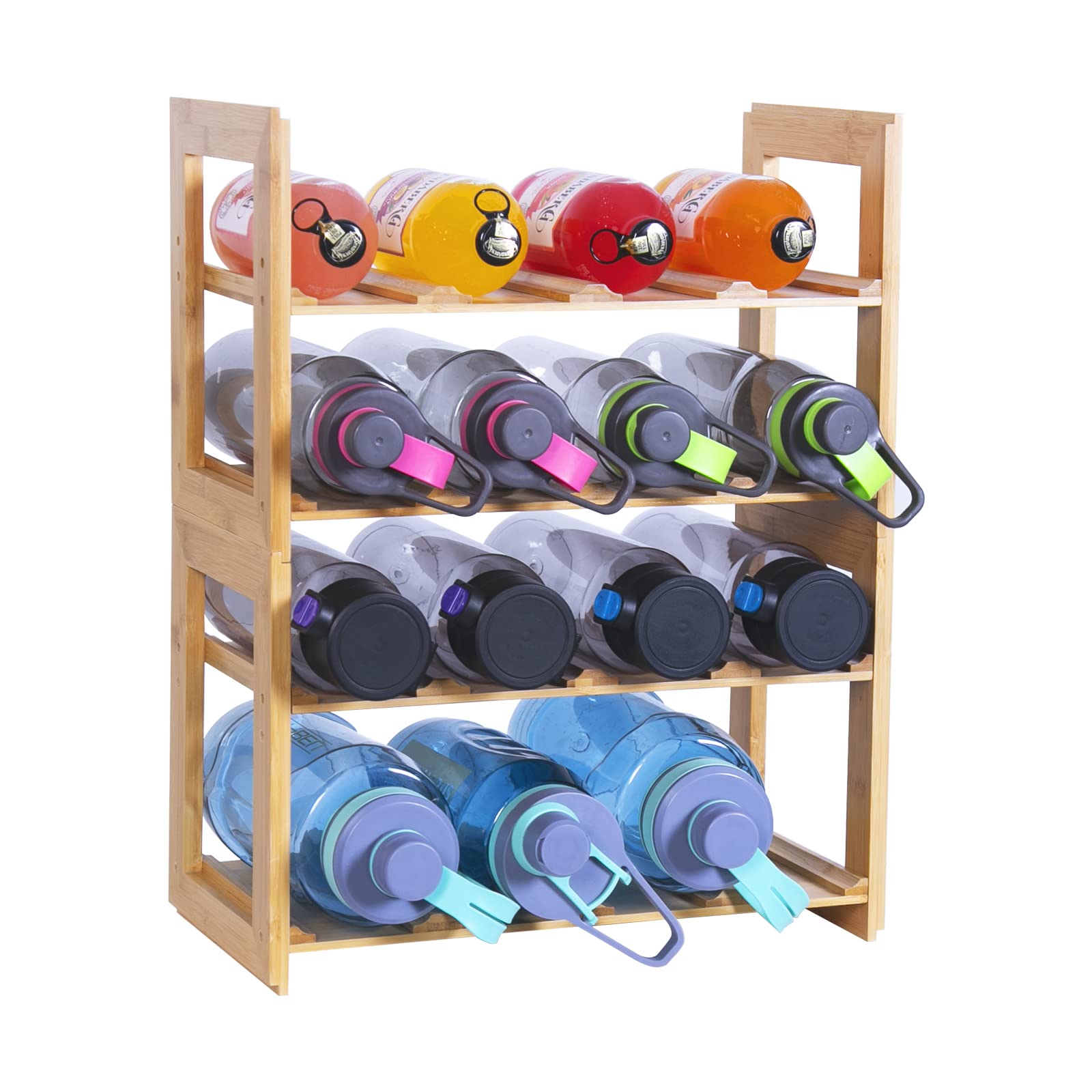 Buy AEEHFENG Water Bottle Organizer Stackable Bamboo Water Bottle