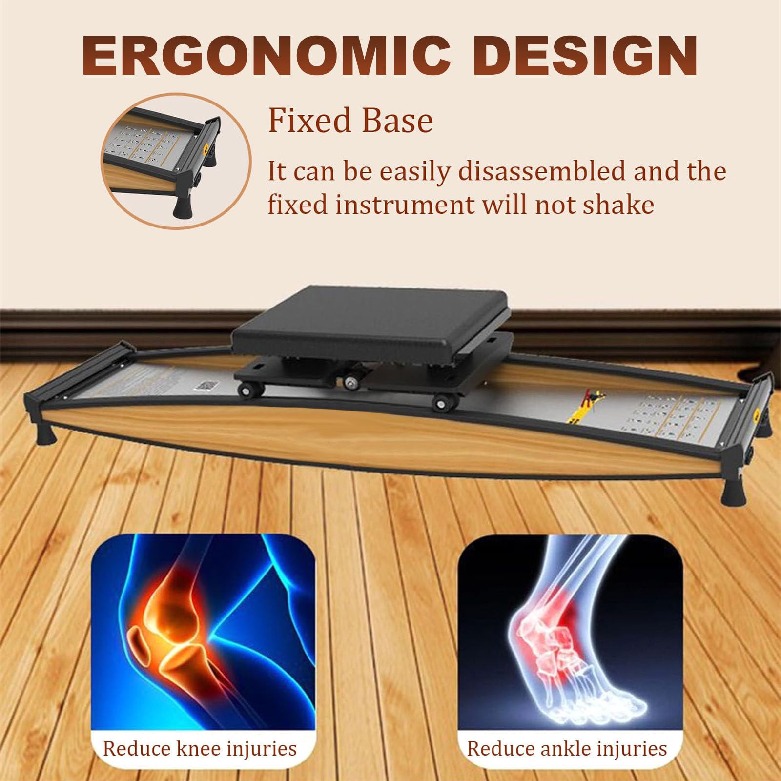 Máquina de esquí: simulador de resistencia ajustable para cardio de cuerpo completo, equipo de fitness de bajo impacto para uso doméstico y gimnasio, ideal para entrenamientos de piernas y núcleo