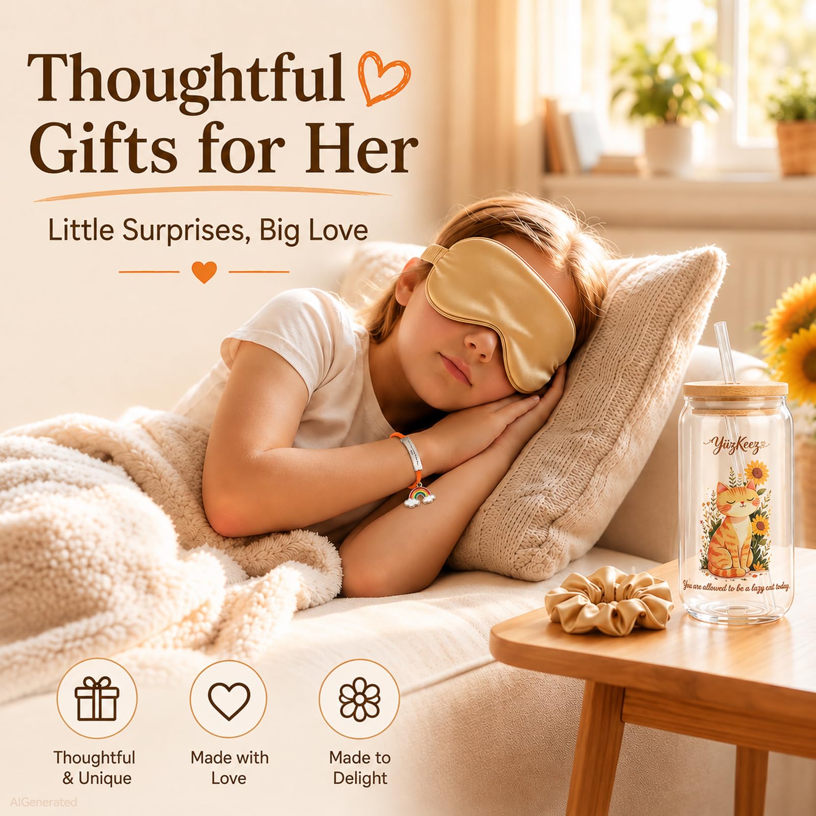 Cat Lover Gift Basket - 9 Piece Set for Women -4