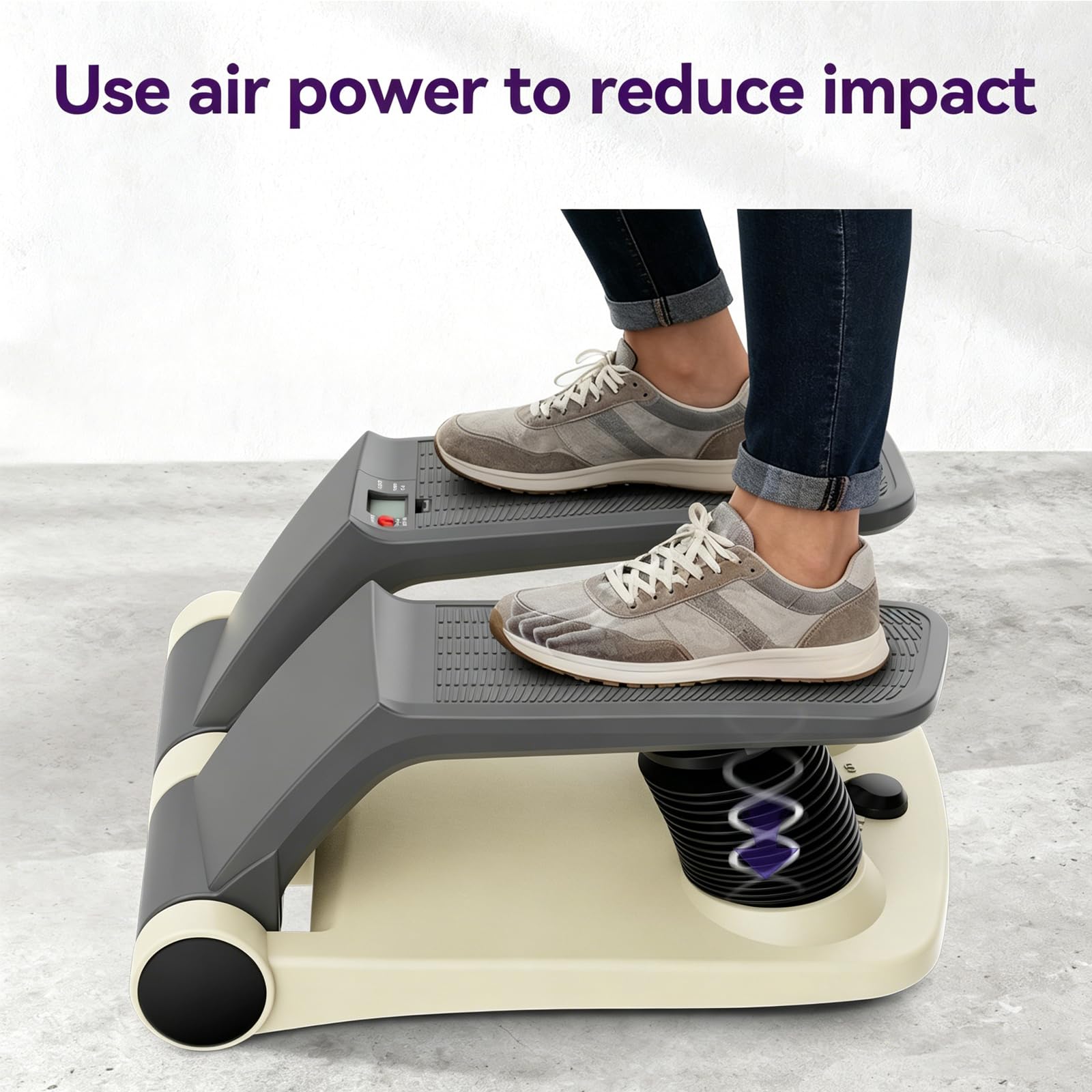 Stepper Fitness Casa Fitness Attrezzi Casa Attrezzi Palestra Casa Glutei E Gambe Mini Stepper da Casa con Fasce di Resistenza Grey