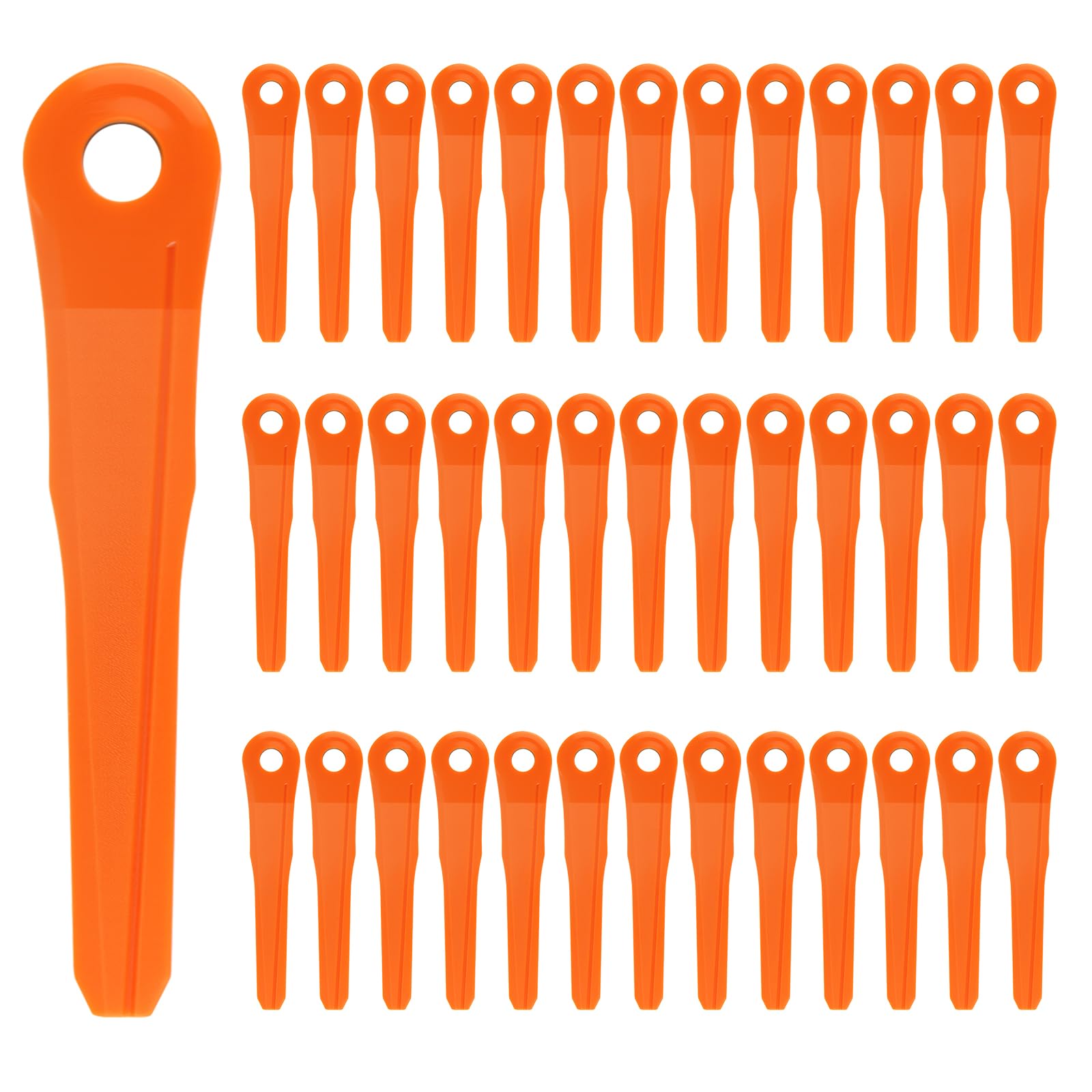Paquete de 40 cuchillas de plástico 4002 007 1000 para Stihl PolyCut 6-2, 6-3, 7-3, 28-2, 48-2, 27-3, 47-3, cuchillas de repuesto para cabezal Stihl PolyCut