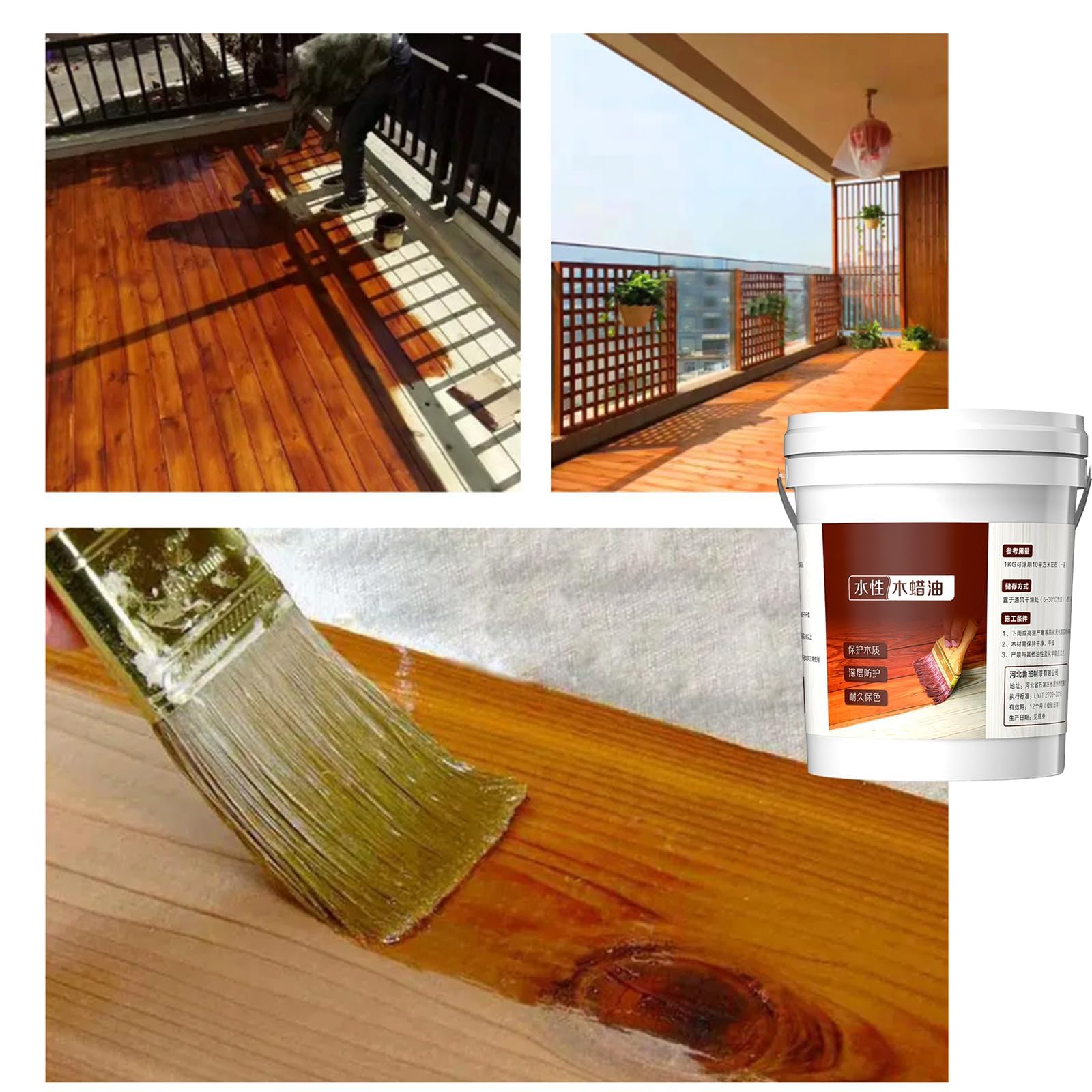 Aceite de cera para madera anticorrosión para exteriores, 500g, aceite para muebles, pulidor de madera, limpiador de madera natural, mantenimiento de suelo, barniz anticorrosión para exteriores, aceit