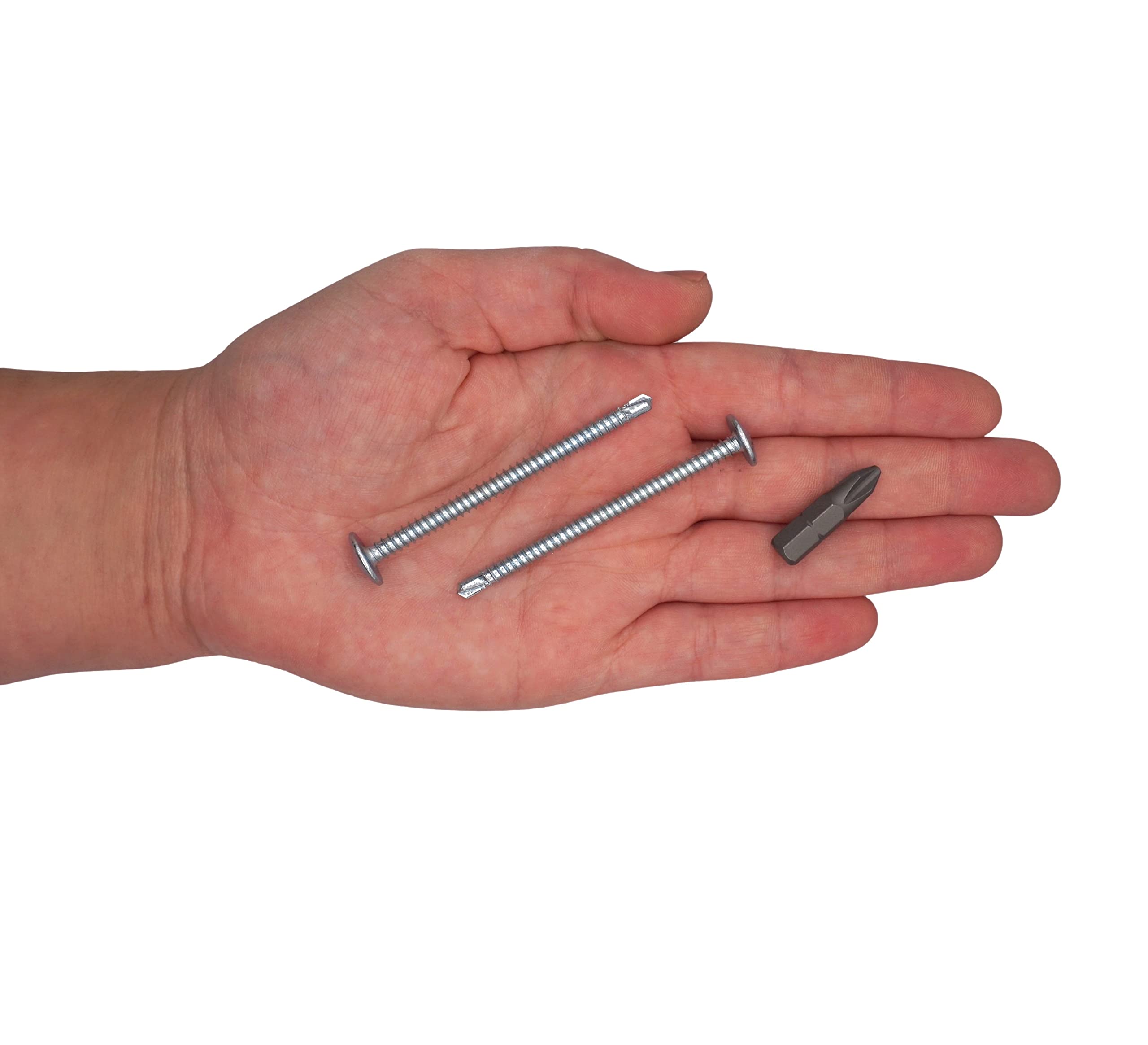 SKIR'CO (60 piezas) tornillos autoperforantes galvanizados de 4,2 x 60 mm, tornillo de chapa, cabeza con collarino modificado PH