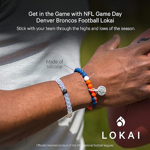 Miniatura 246 de Lokai NFL Football Collection - Pulseras de cuentas para hombres y mujeres, joyería de silicona, pulsera de moda para un ajuste cómodo