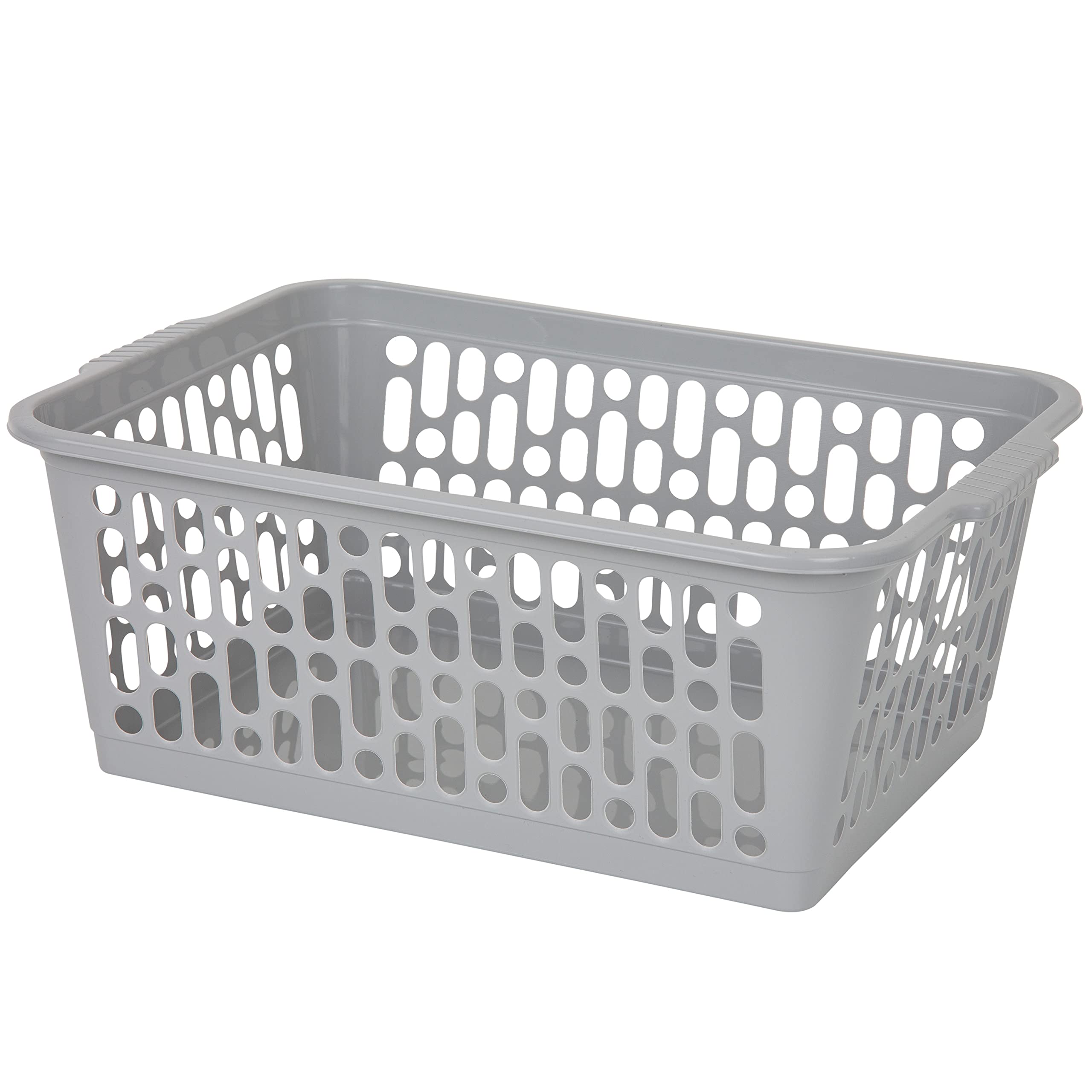24 cestas almacenamiento gris 37x26 Cesta plástico Organizador baño
