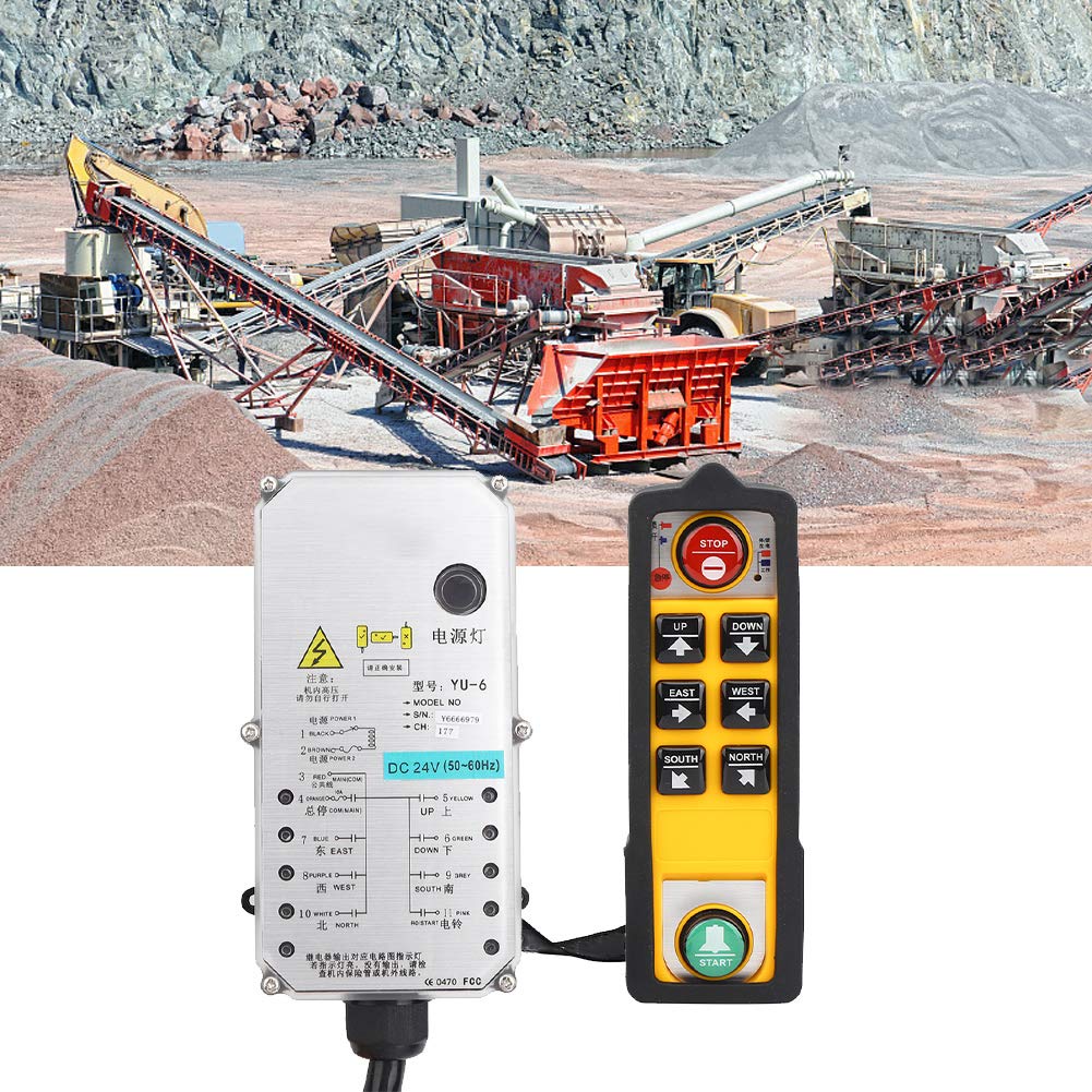 Controller per gru, telecomando per gru, a tenuta stagna, anticaduta, di livello industriale, trasmissione 800 MHz, per gru, trasportatori, attrezzature per l'estrazione del (DC24V)