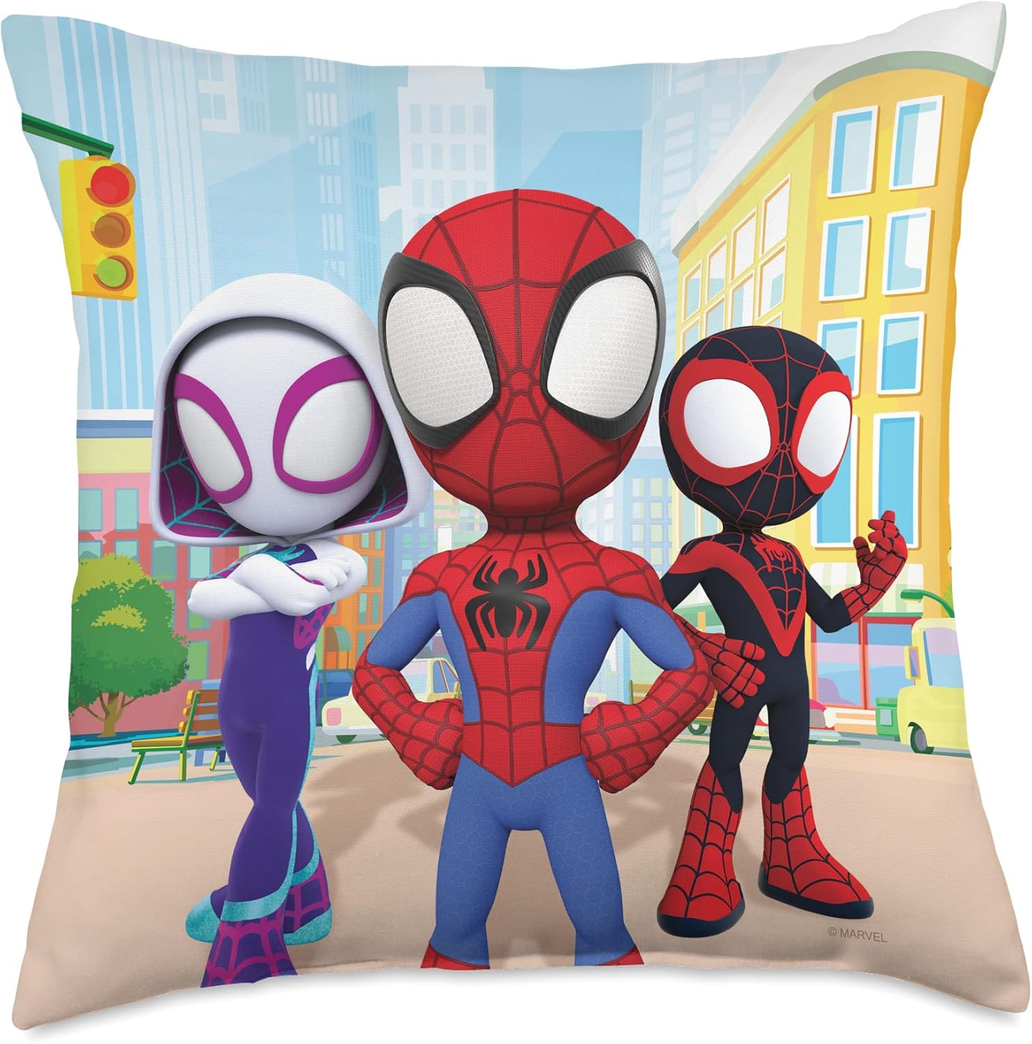 Marvel Spidey and His Amazing Friends Spidey Team Group Throw Pillow