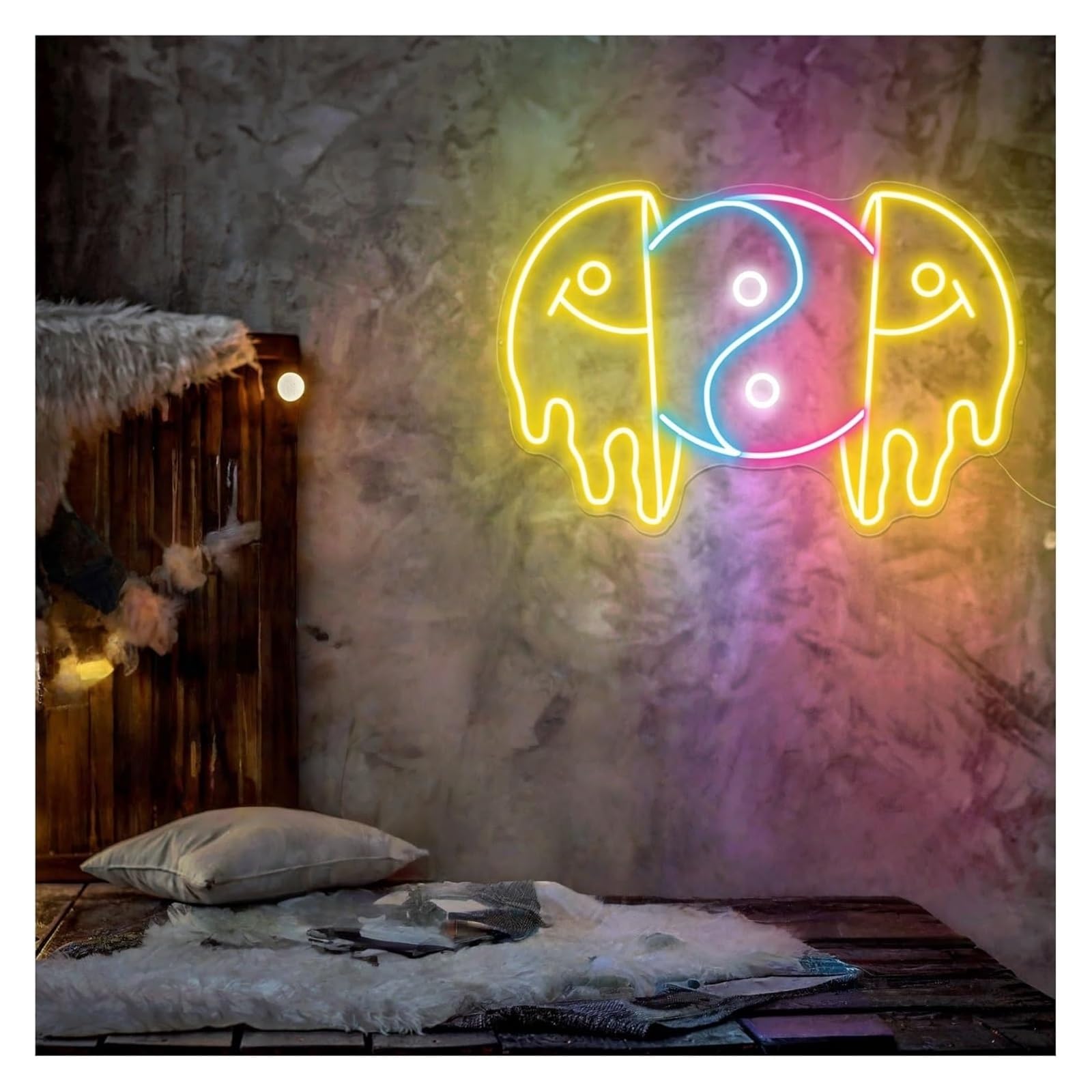 Enseigne lumineuse néon réglable pour décoration murale sombre - 2