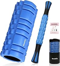 Rondofy フォームローラー 筋膜リリース【業界新開発】 500KG耐荷重 マッサージローラー 筋膜ローラー セット 説明書 収納袋付き 初心者 超軽量 自宅トレーニング 筋肉ほぐし ヨガポール スポーツ 器具