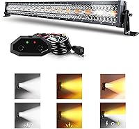 Vista 19 de ASLONG Barra de luz LED de 22 pulgadas 120 W con parpadeo blanco/ámbar y seis modos de luz de inundación y penetración para todoterreno, 1 pieza