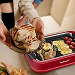 Techwood Indoor Smokeless BBQ Grill with Turbo Smoke Extractor Technology, LED Smart Control Panel, Drip Tray& Removable Grill Plate Easy Cleanup, 1500W