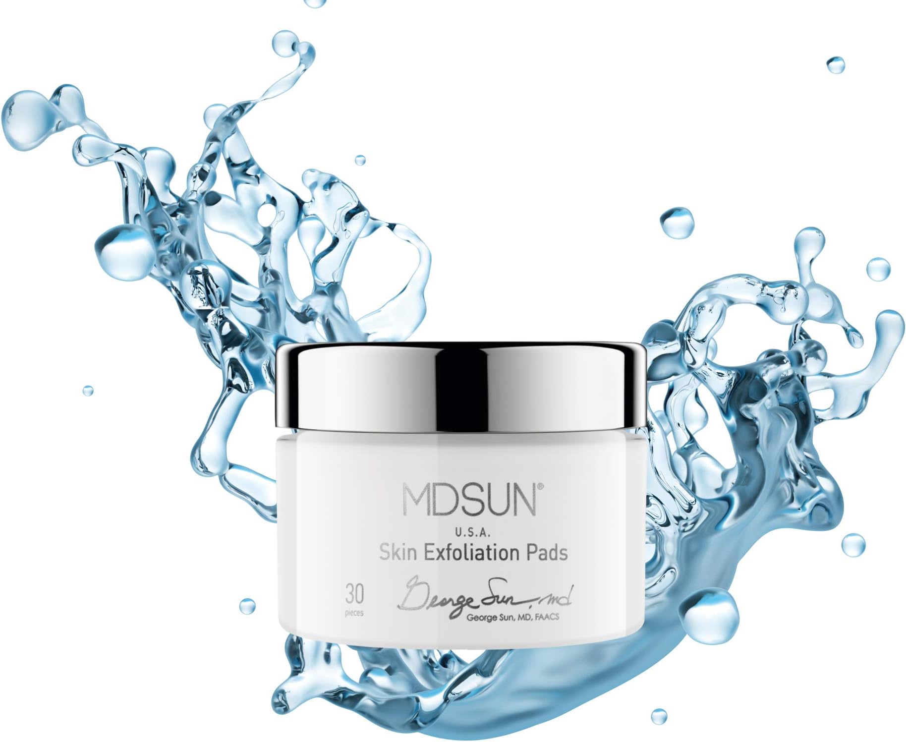 MDSUNSkin Exfoliation Pads, Exfoliating Treatment, Remove Pore-Clogging Debris, Minimize Breakouts, Improve Skin Tone, Refine Skin Texture (Glycolic Acid 20%, Gluconolactone 15%, etc) 30pcs