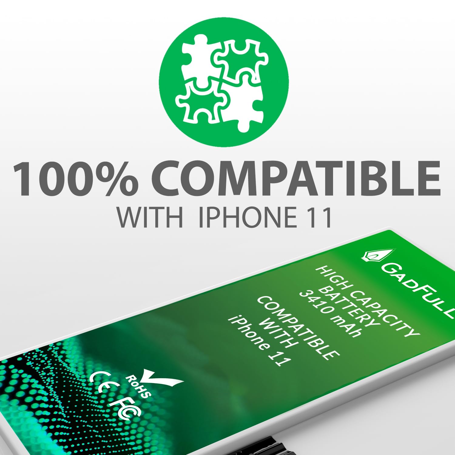 Batería de Alta Capacidad de reemplazo para iPhone 11 | 2026 Fecha de producción | Incluye Manual de reparación y Kit Profesional de Juego de Herramientas