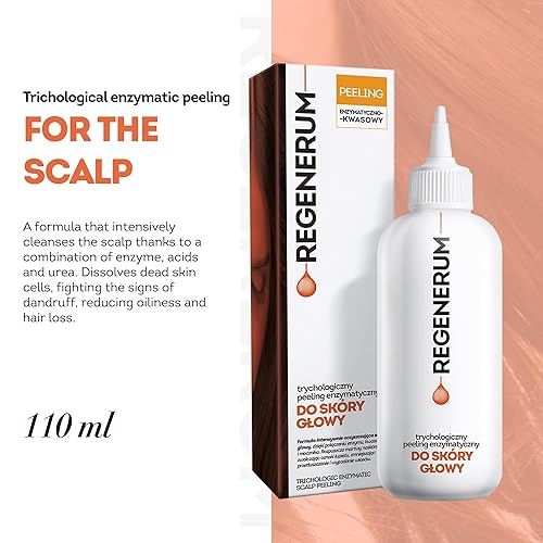 Miniatura 3 de Regenerum - Trichology Line Enzymatic Scalp Peeling - Fórmula de limpieza intensiva con bromelina, ácidos y urea, previene la caída del cabello -