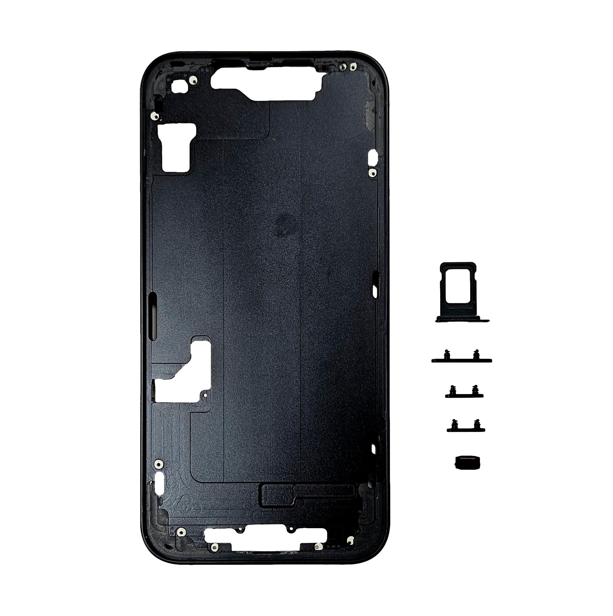 Cadre centrale iPhone 14 Smartex châssis intermédiaire noir de rechange