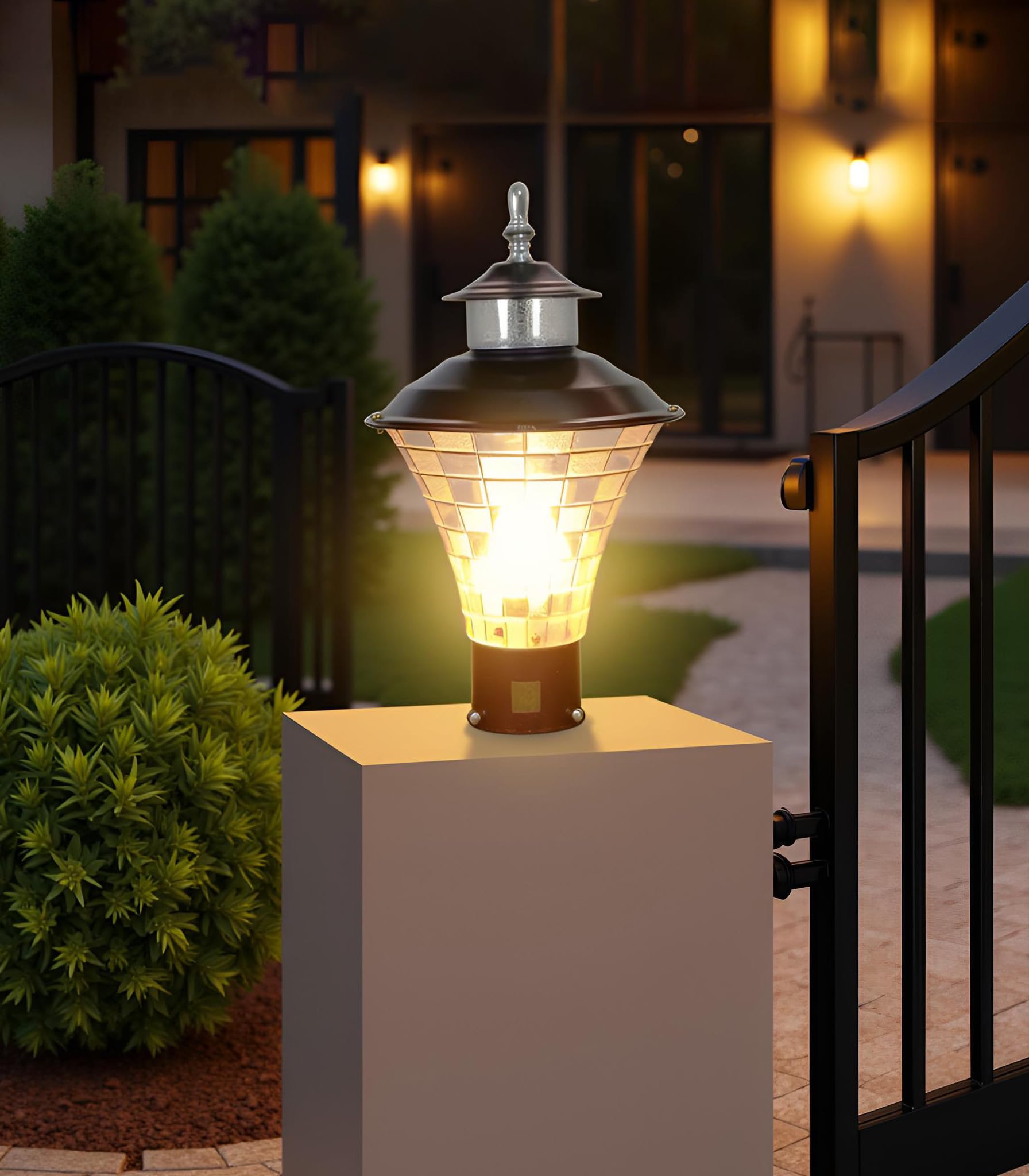 Lyse Decor Decorative Outdoor Gate Lights, Gate Lamps, Boundary Lamps, Compound Light, Pilllar Light and Garden Lamp (Pack of 1)-picture-35