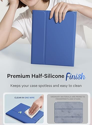 Miniatura 3 de CHESONA Funda para iPad de 10 generación con teclado, 2 canales inalámbricos para iPad (A16) de 11 y 10 generación (20252022), luz de fondo, funda