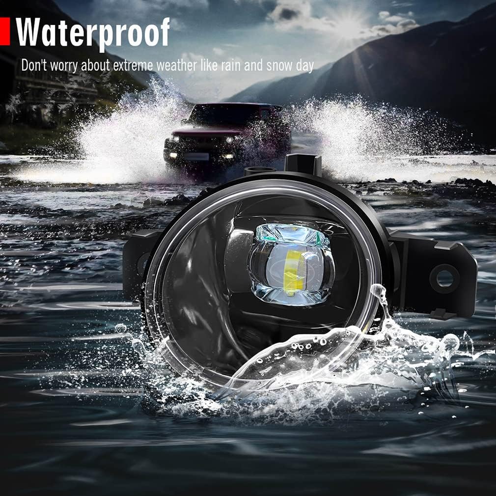 LED Fog Light Replacement for Nissan 07-21 Altima, 13-16 Pathfinder, 15-18 Murano, 15-17 Juke, 04-19 Sentra (Except SE-R), 07-14 Maxima, 14-16 Versa Note, Driver and Passenger Driving Fog Lamp