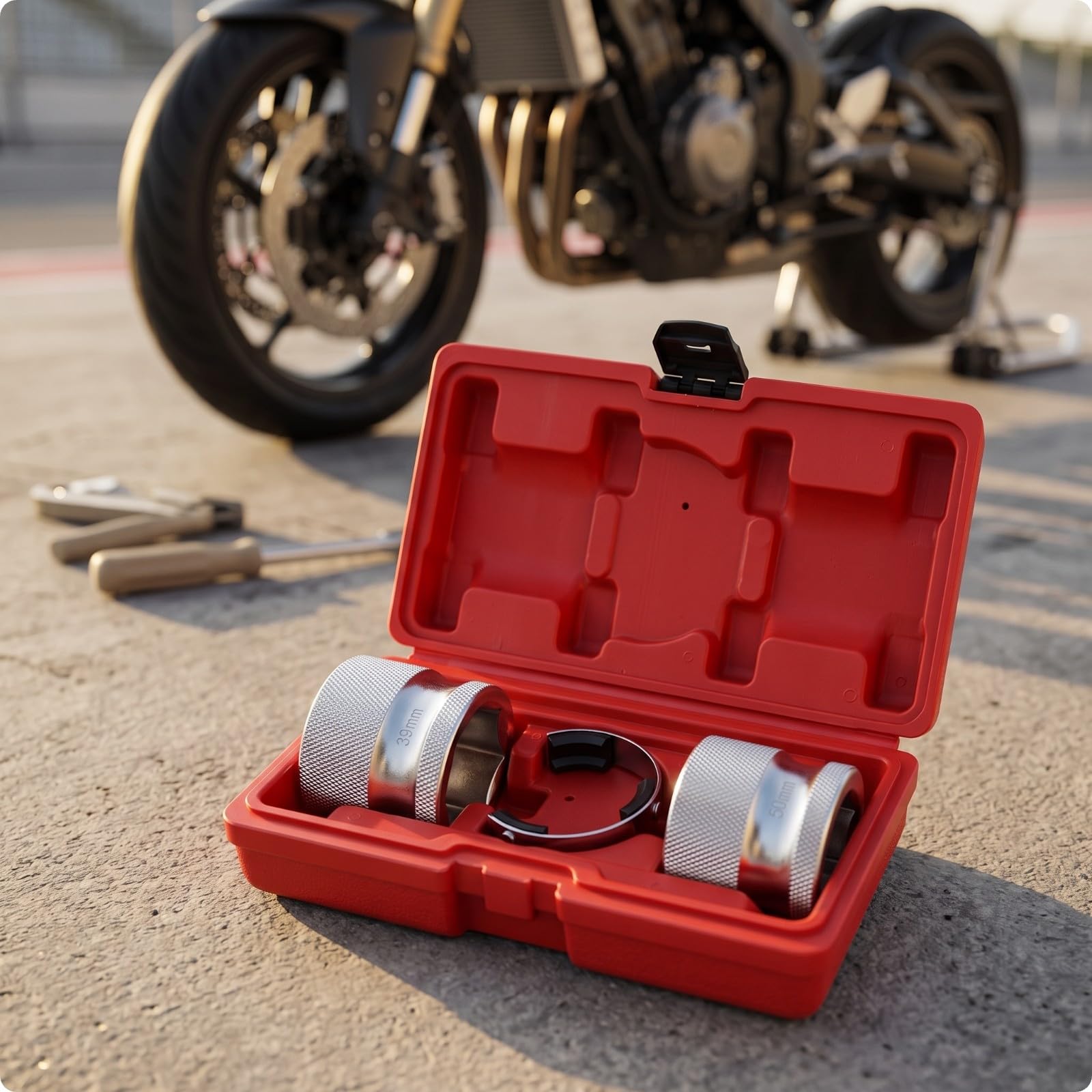 predolo Kit Attrezzi Professionale | Zigrinato, Resisn, Set di Unsili con Custodia, per Officina, Garage, Motociclisti, Meccanici