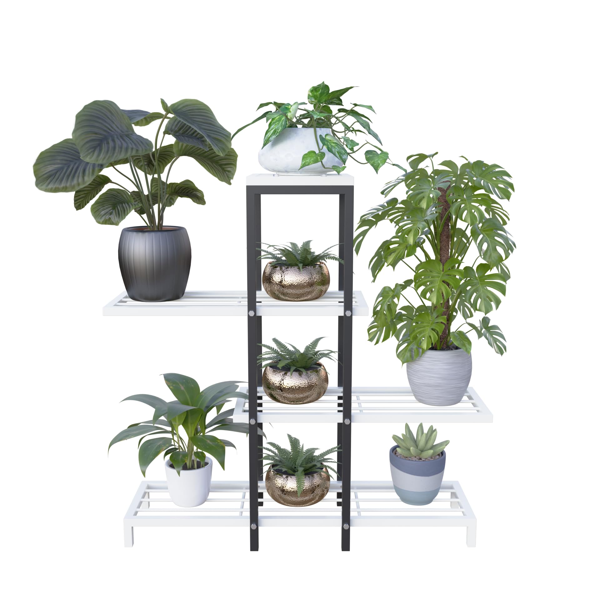 MILAD Plant Stand Multiple Plant Stand for Indoors and Outdoors, Multipurpose Pot Stand/Rack (89 L x 25 W x 91 H CMs, Black) (B0CKSVMZBC) Amazon Price History, Amazon Price Tracker
