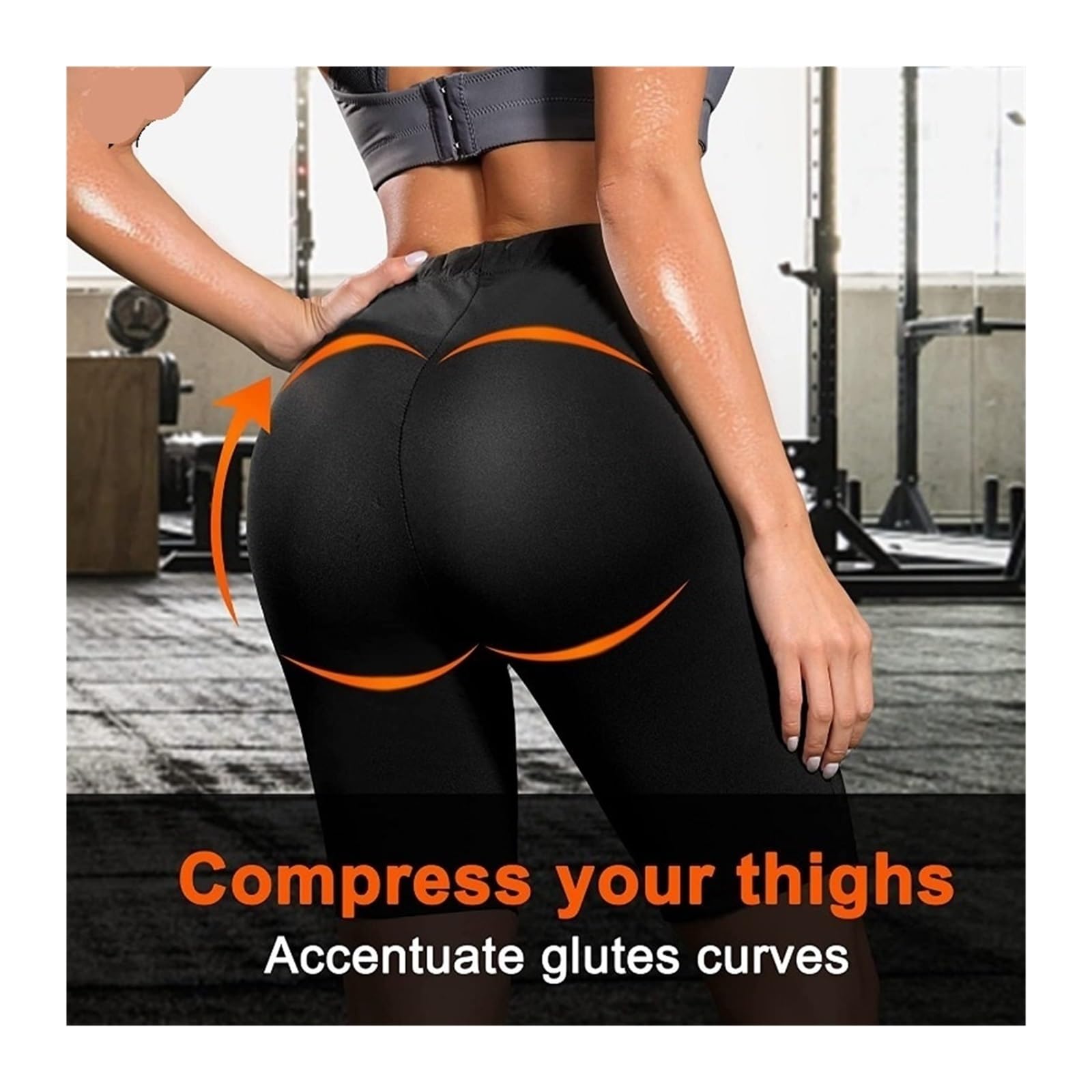 Shapewear Damen Sauna Abnehmen Hosen Lange Taille Trainer Schweiß Heißer Thermo
