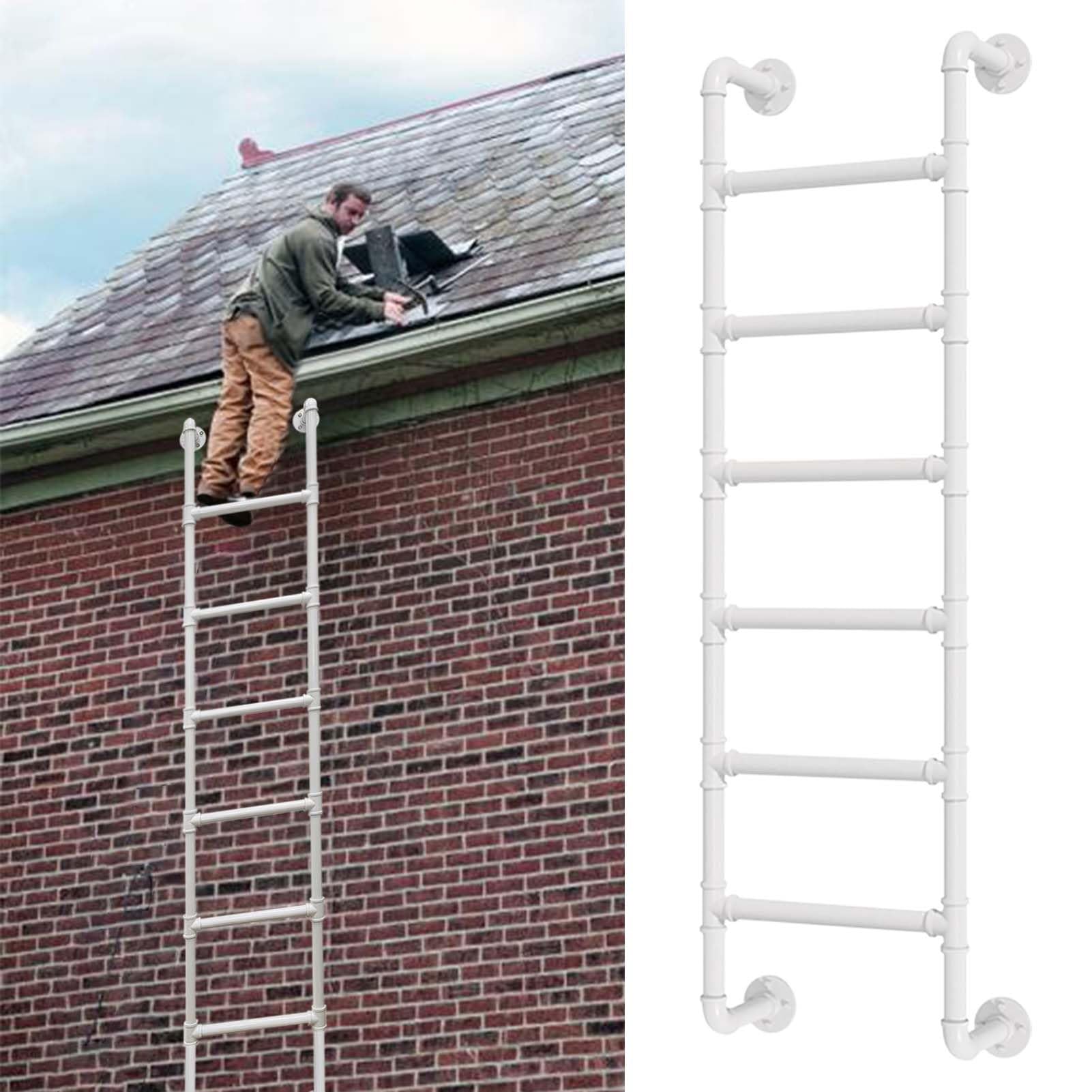 Échelle en métal robuste pour puits de fenêtre et mezzanine sur mesure 100-300 cm