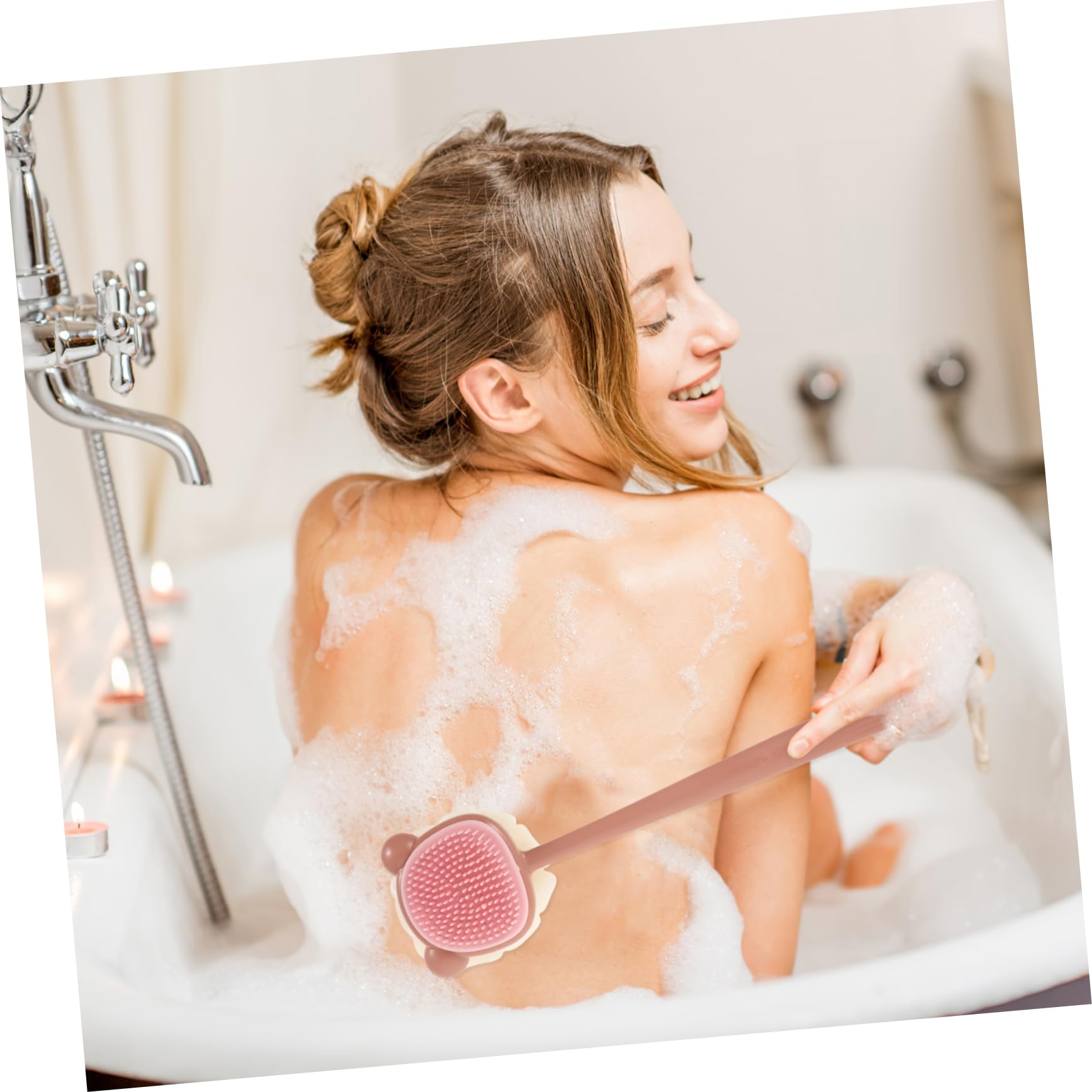 Angoily 3piezas Cepillo De Ducha De Mango Doble Cara Para Exfoliación y Limpieza De Cuerpo Cepillo De Para Masaje y Circulación Para Familiar