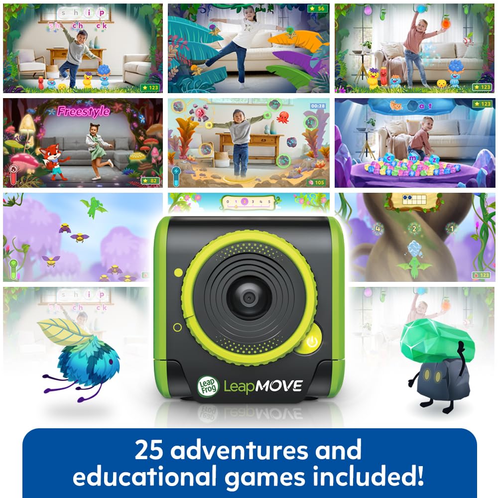 Leapfrog LeapMove 25 Console di Gioco precaricata, per apprendimento e apprendimento, Console di Giochi educativi per età dai 4 ai 7 Anni, Versione Inglese