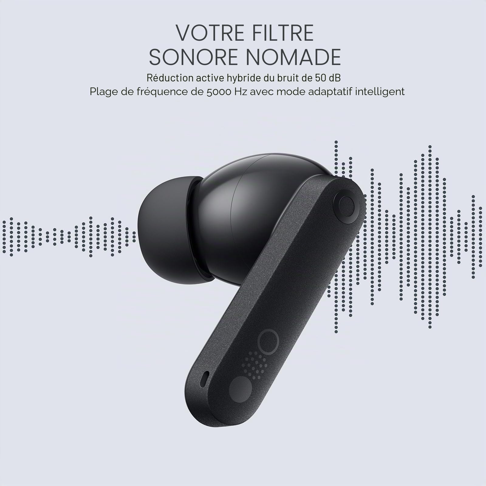 CMF Buds Pro 2 - Écouteurs sans fil, audio haute résolution avec LDAC, écouteurs hybrides avec réduction de bruit de 50 dB, technologie ultra bass, Bluetooth 5.3, temps de lecture 43 heures