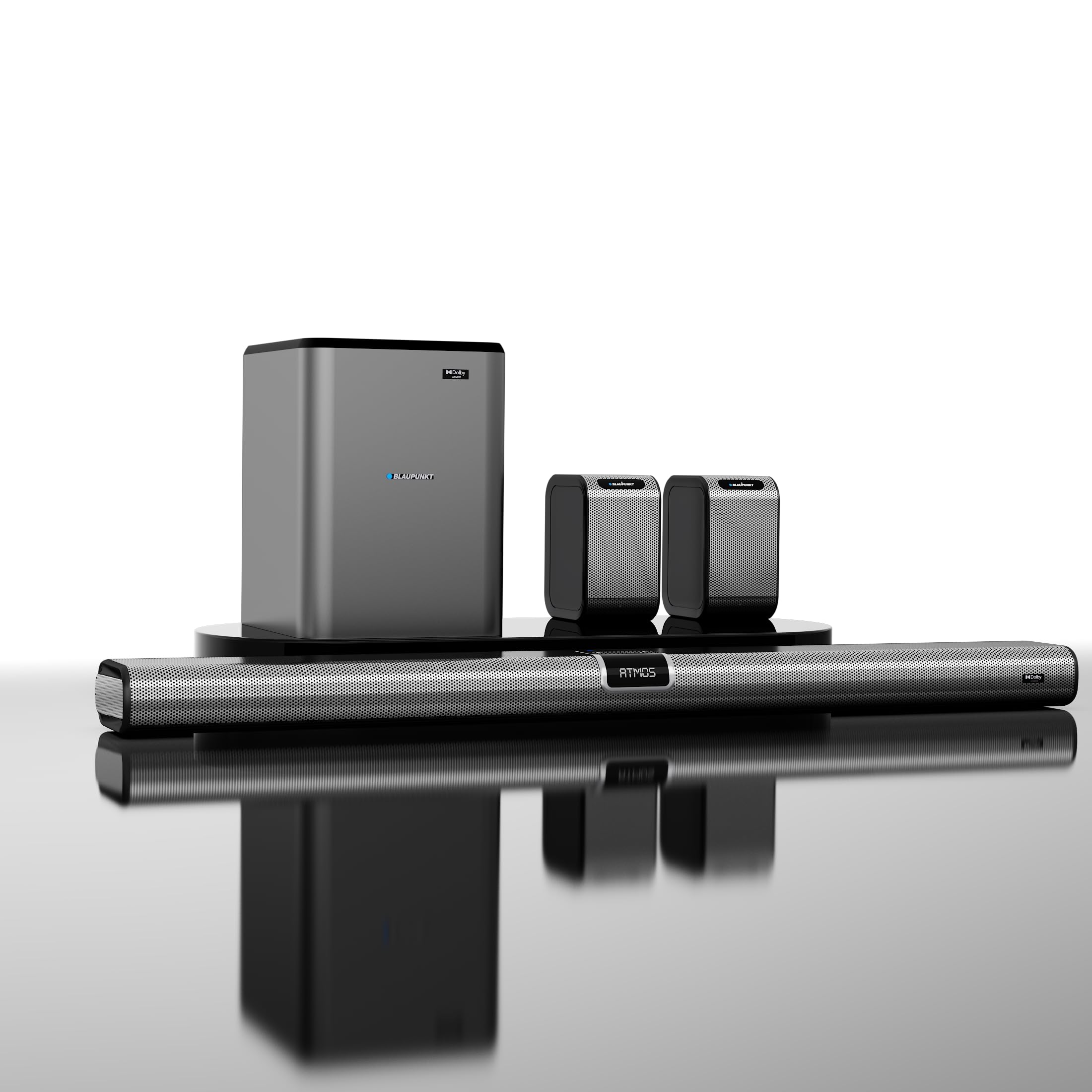 Blaupunkt SBW600 XCEED Emperor India’s Most Powerful 12.1.4 Dolby Atmos Home Theatre | 17 Runway Acoustic Drivers | 1200W RMS | 8" Wireless Subwoofer I HDMI-eARC I Wireless Mic I 3-Year Warranty