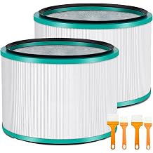 H13 HEPA Air Purifier Filter Replacement Compatible with Dyson Pure Cool Link DP01 DP03 for Dyson Pure Hot+Cool Linkr HP00 HP01 HP02 HP03 Purifying Heater Fan DP01-WHITE-2PACK