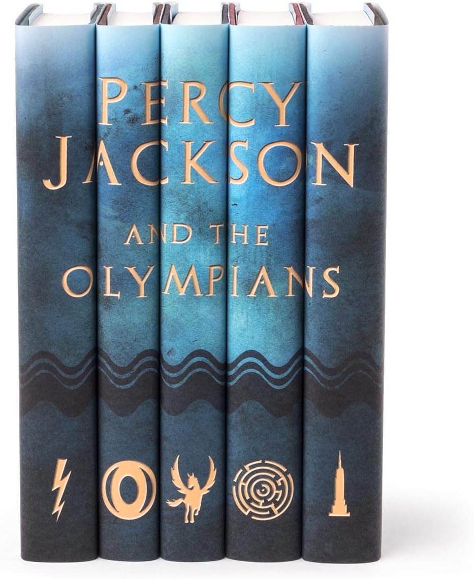 Juniper Books Percy Jackson and The Olympians | Five-Volume Hardcover Book Set with Custom Designed Dust Jackets | Author Rick Riordan
