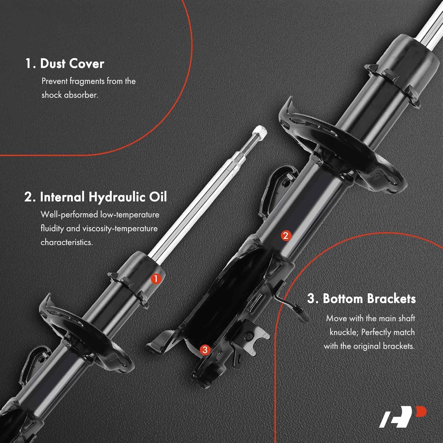 A-Premium Front Strut Assembly Compatible with Honda HR-V HRV 2016-2022, Driver and Passenger Side 2-PC Set