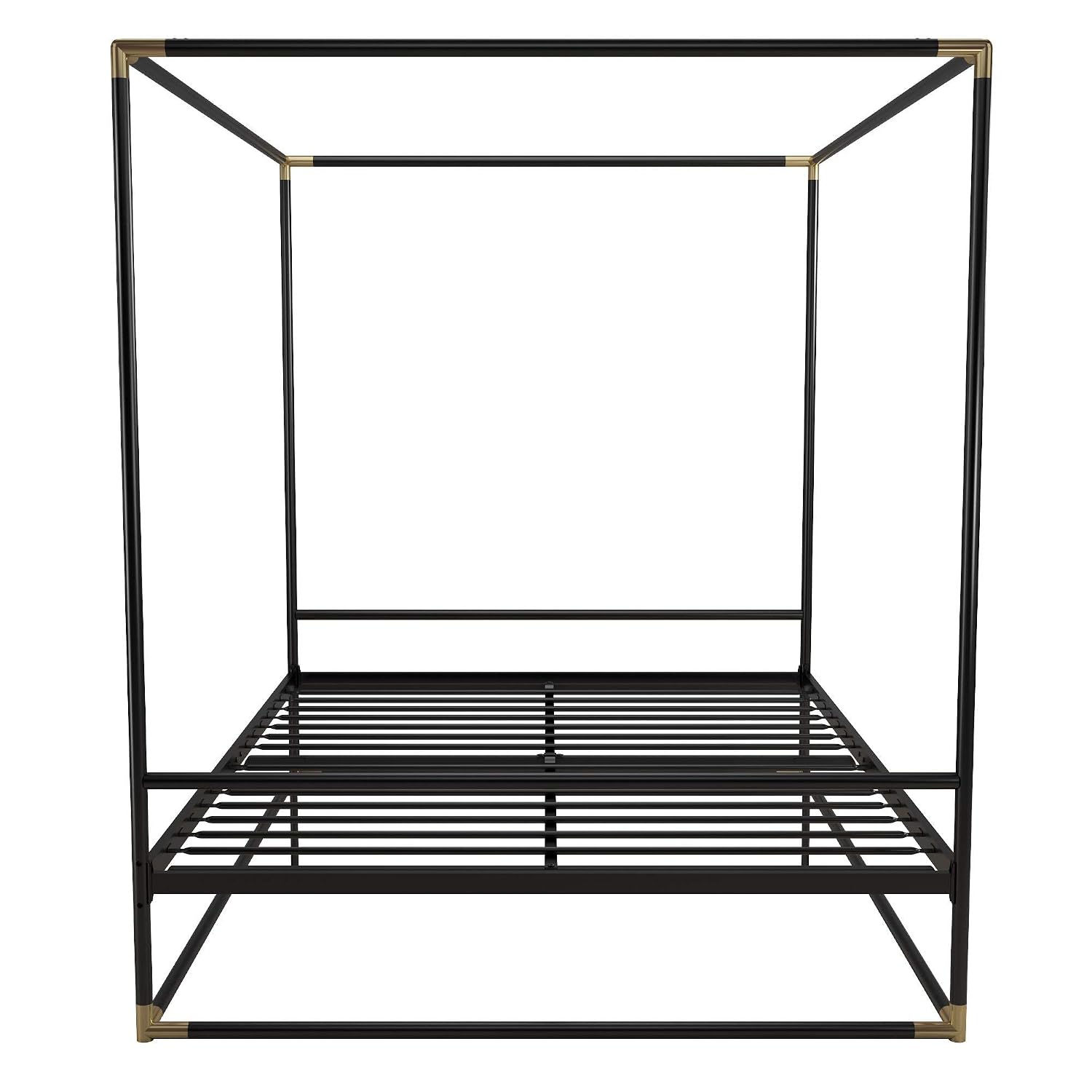 Assembled CosmoLiving Celeste Canopy Bed frame without mattress