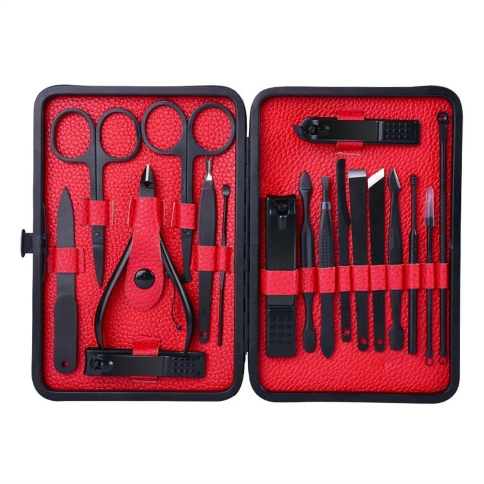 Kit de manicura 18 en 1, set de manicura de acero inoxidable para el cuidado de las uñas, herramienta profesional para el cuidado de manos y pies, kit de pedicura portátil para hombres y mujeres
