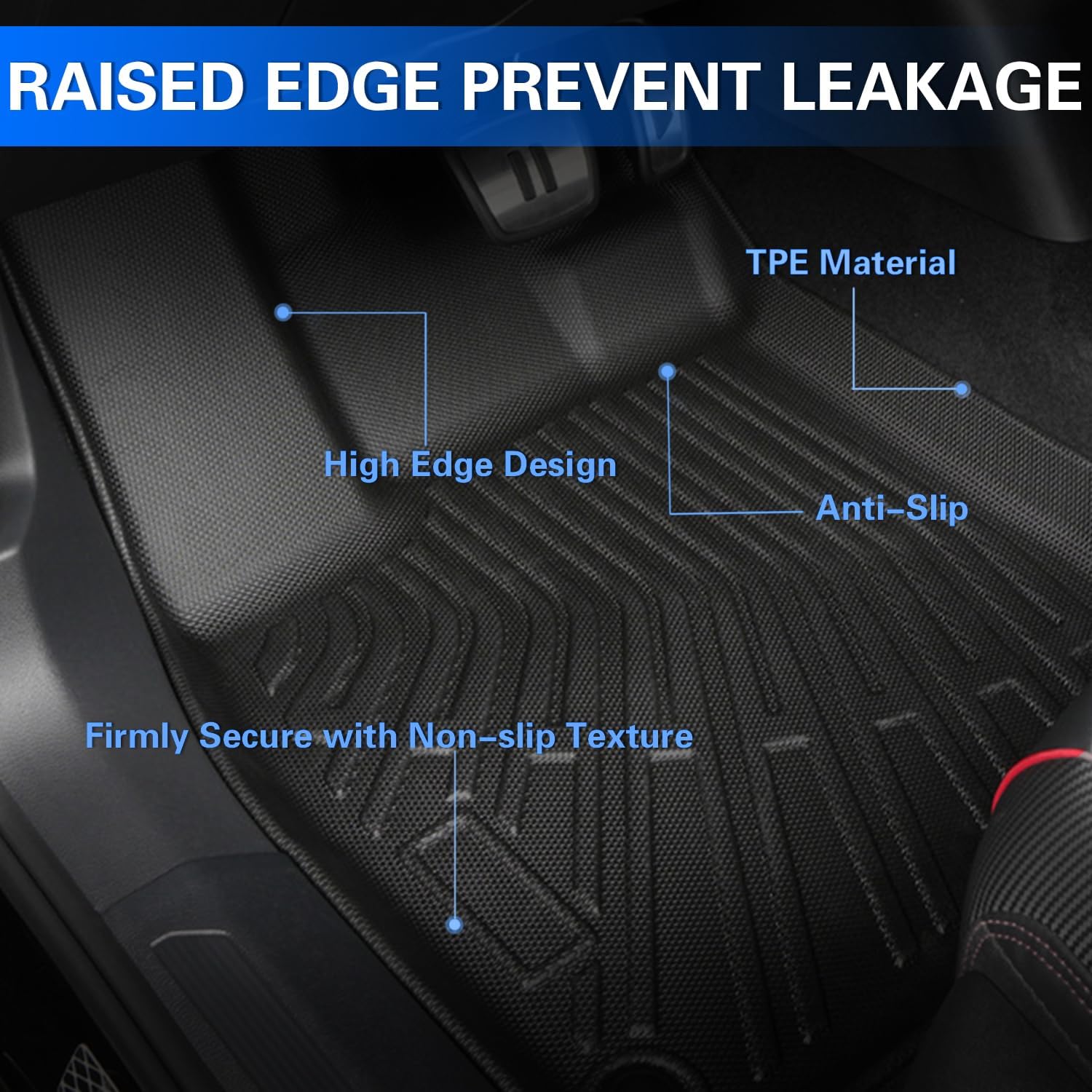 Floor Mats Cargo Mat fit for Kia Sportage Accessories 2023 2024 2025 Cargo Floor Liner TPE All Weather Protection (Not Hybrid)