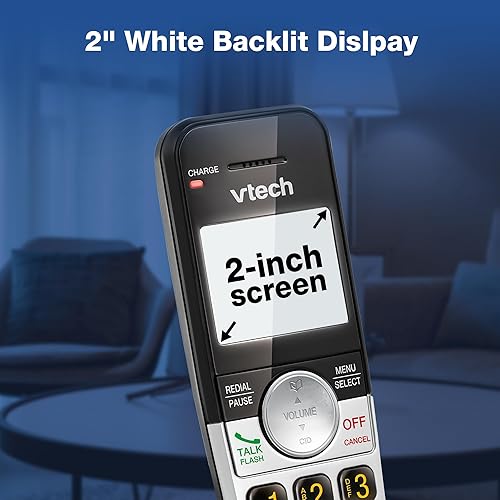 Miniatura 4 de VTech Teléfono inalámbrico con pantalla grande y botones grandes, DECT 6.0 con identificación de llamadallamada en espera, altavoz dúplex completo,