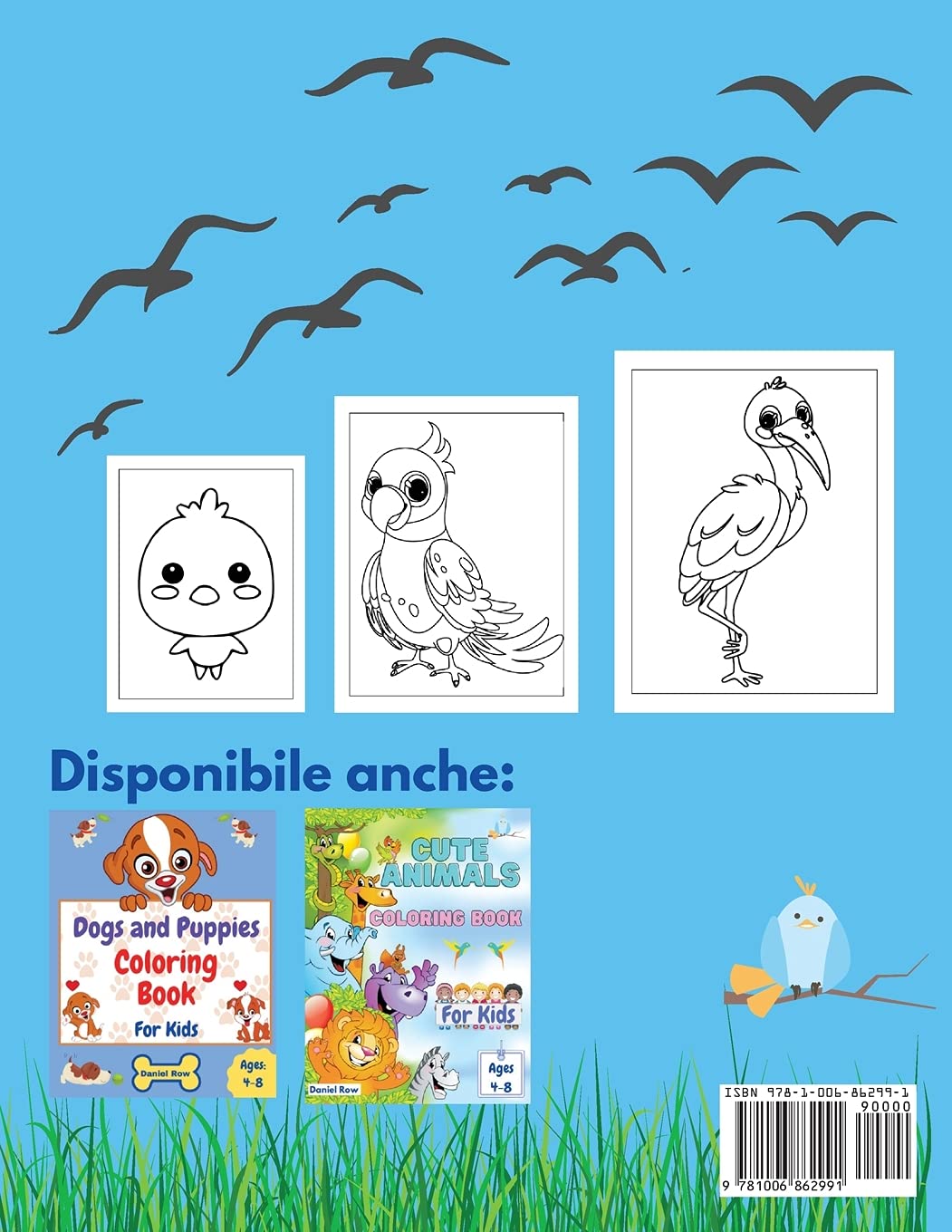 Uccelli libro da colorare per i bambini: Incredibili pagine da colorare con immagini facili, grandi, uniche e di alta qualità per ragazze, ragazzi, scuola materna e prescolare di 4-8 anni