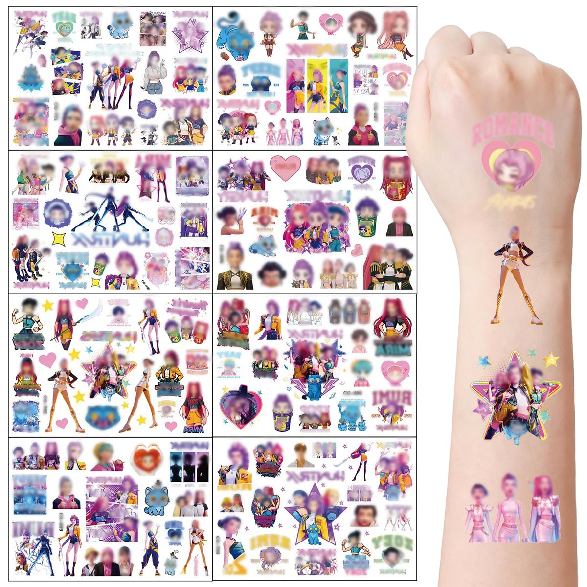 Tatuajes Temporales Para Niños Con 40 Hojas Y Más De 130 Diseños Animados, Impermeables Y Seguros Para La Piel