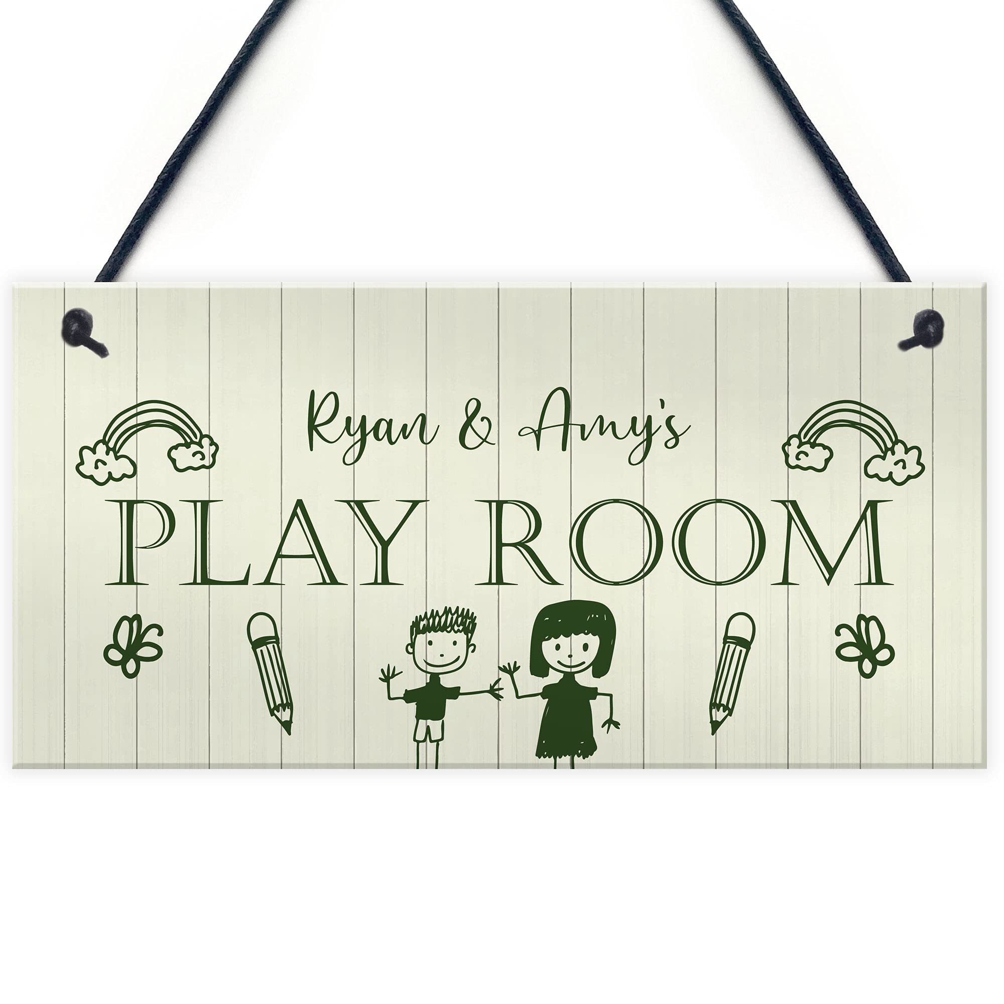 Personalised Playroom Sign For Daughter Son Childs Playroom Den Sign Home Gift