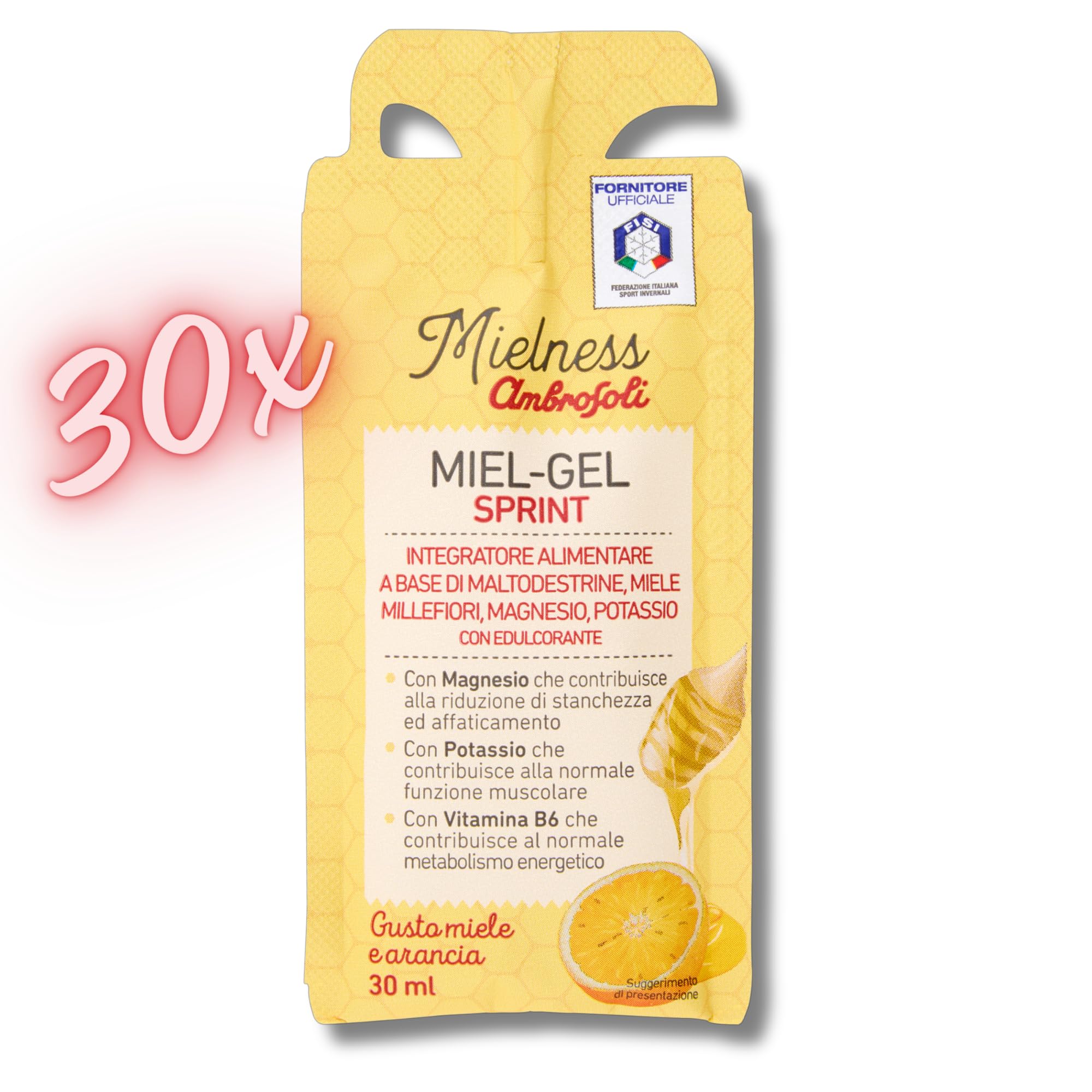 Espositore di 30 Miel-gel Sprint Gusto Arancia