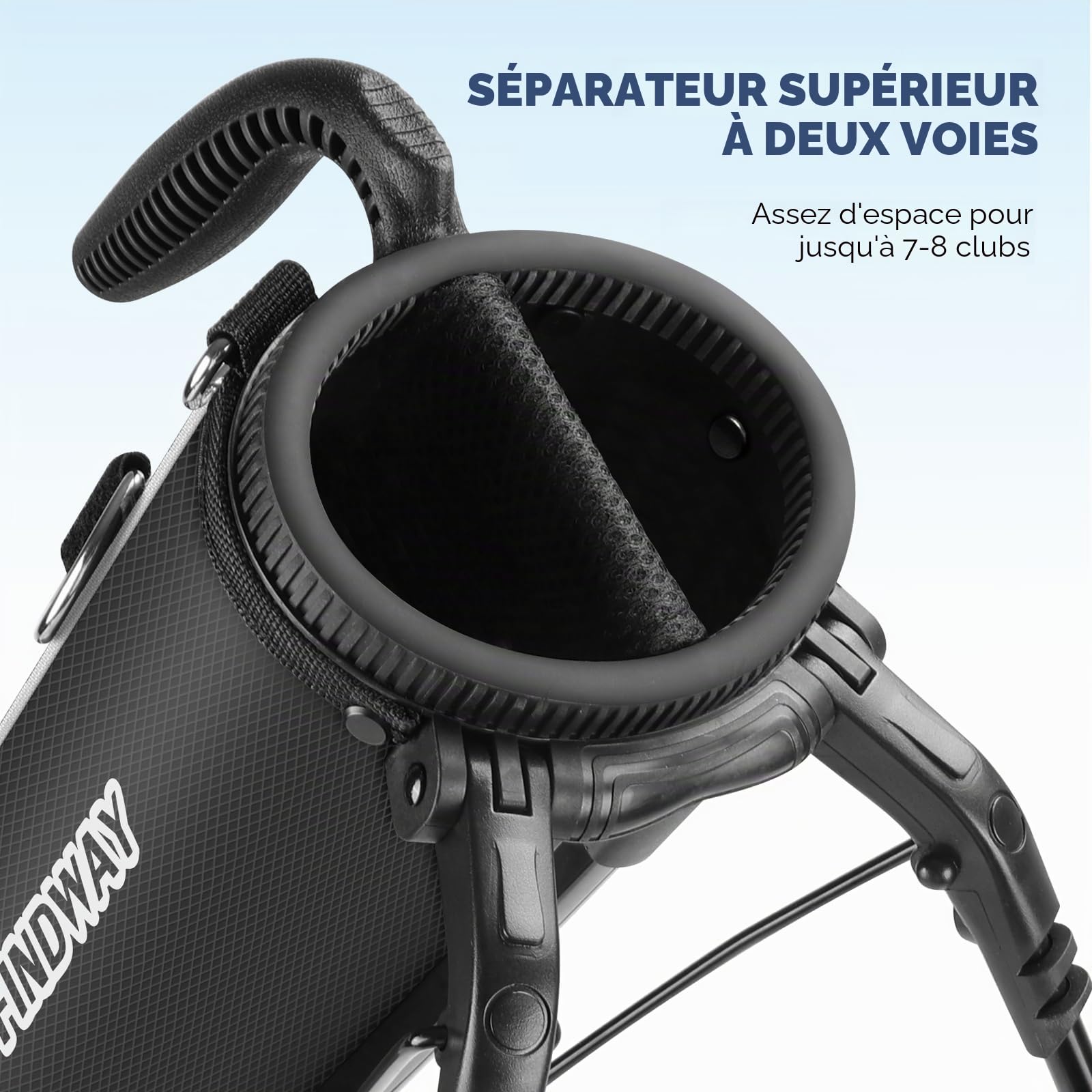 Findway Sac de Golf Léger à Pied avec Sangle, Facile à Porter et Durable pour Le Parcours de Practice, Le par 3 et Les Parcours Exécutifs, 31,5 Pouces de Hauteur