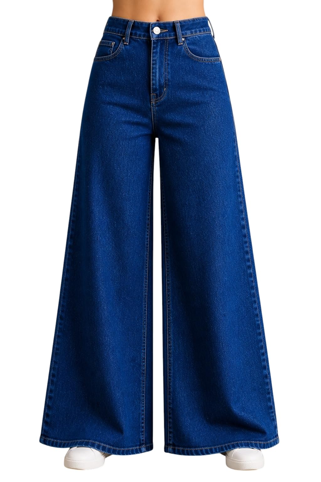 Womens Casual Wear Blue Colour Solid Denim Jeans-image-2