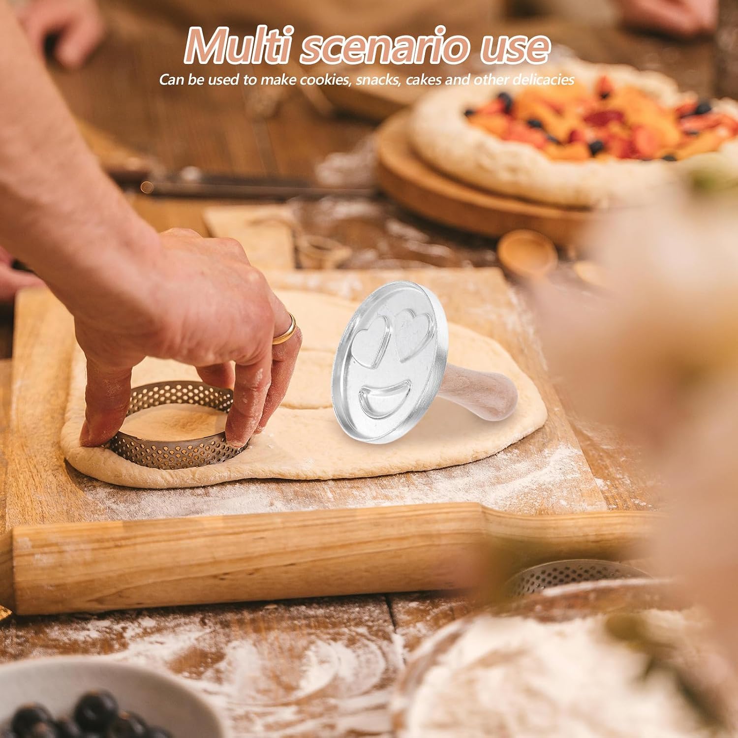 Heart Zinc Alloy Cookie Press Mold for Home Baking and Cakes