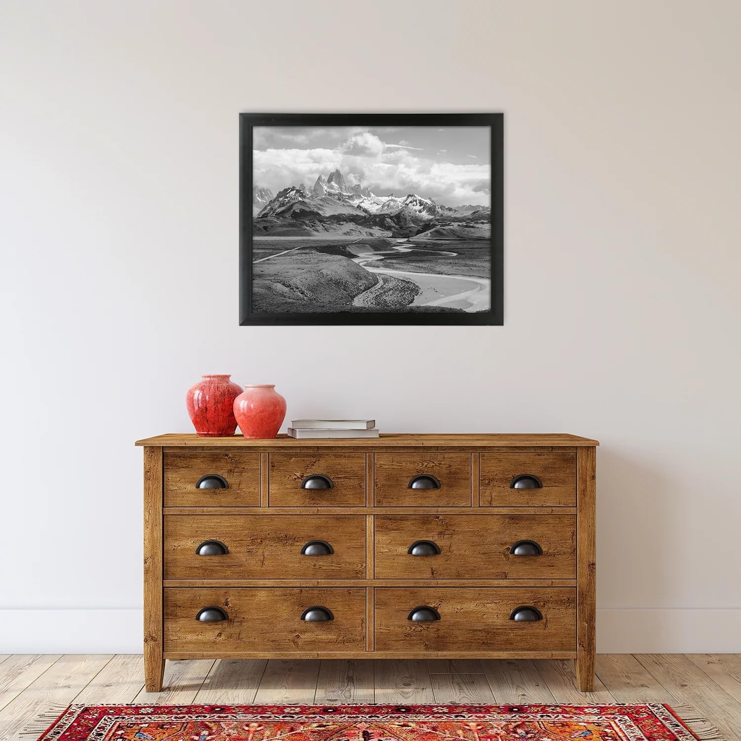 24x30 Black Museum Profile Picture Frame, 1.5" Thick PS Material Molding, Multi-Way Display, Over-the-Door/Wall Mount Hardware, Scratch-Resistant Packaging, 2026 New, Essential for Home/Office/Movie Room Wall Decor